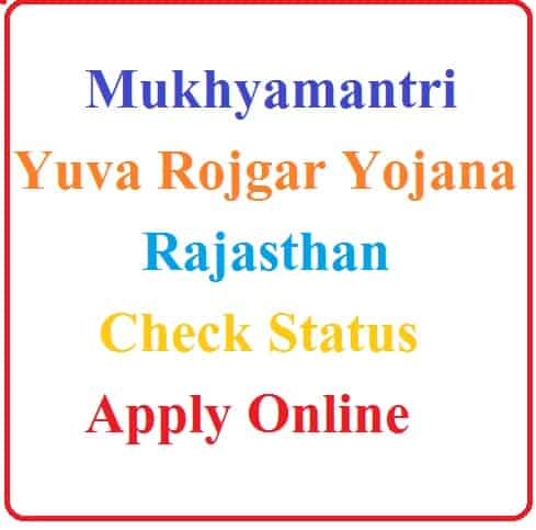 Mukhyamantri Yuva Rojgar Yojana Rajasthan Check Status, Apply Online