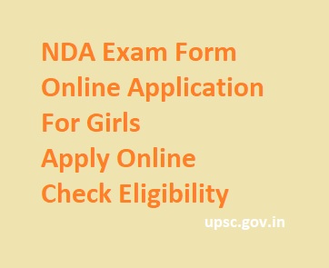 NDA Exam Form Online Application