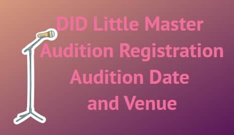 DID Little Master Audition Registration